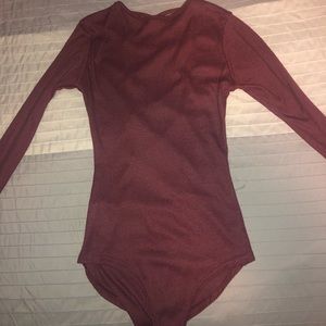 Boohoo low cut back body suit